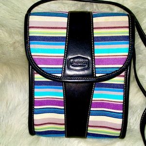 ☀️SALE☀️ Columbia Canvas Striped Crossbody Bag Purse